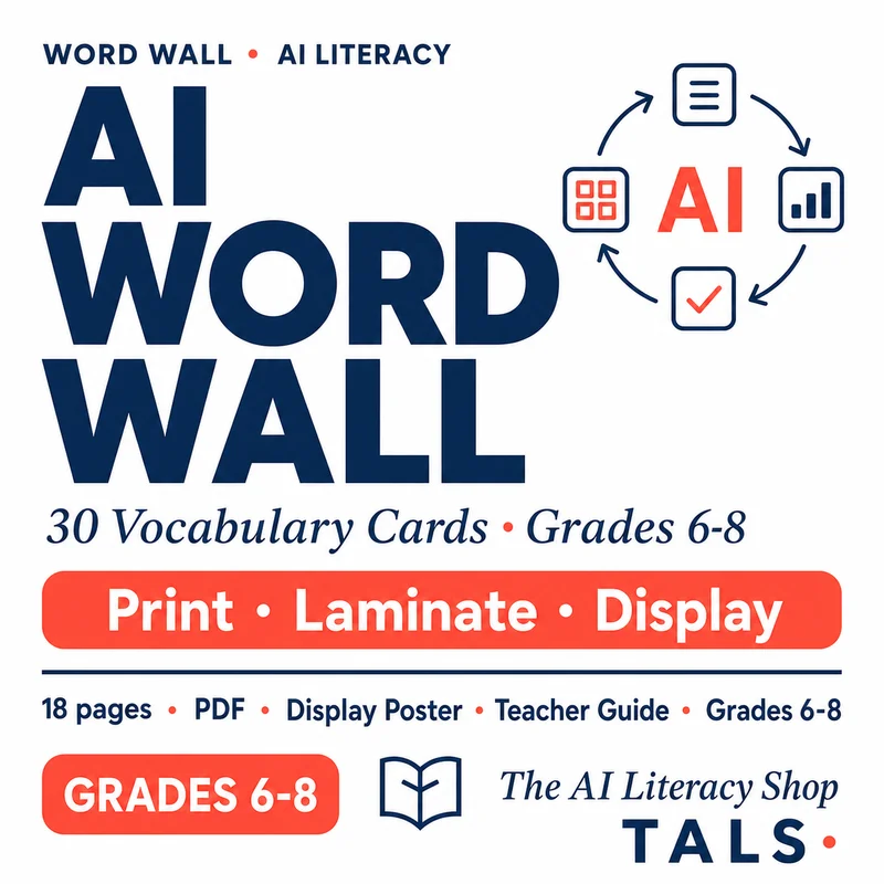 AI Literacy Word Wall cover