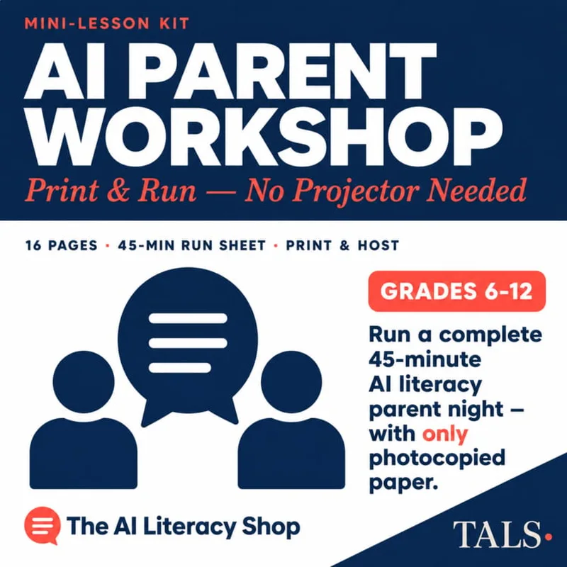 AI Parent Workshop Facilitator Kit cover