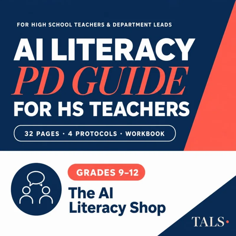 AI Literacy PD Guide for HS Teachers cover
