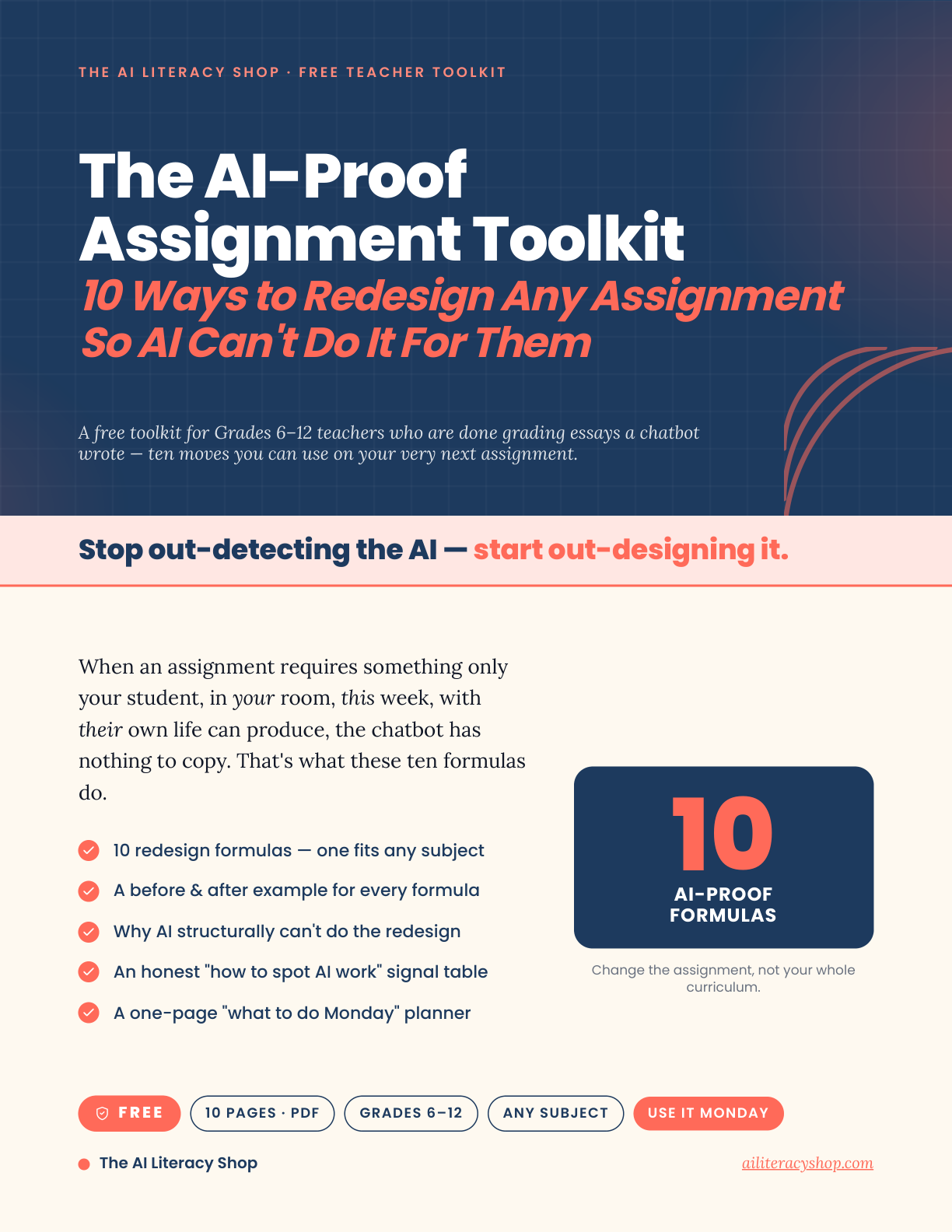 AI-Proof Assignment Toolkit — first page